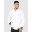 White Striped Cotton Sporty Jacket (CUZARLITEIN)