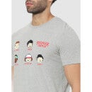 Light-Grey Stranger Things Print Regular Fit T-Shirt (Various Sizes)