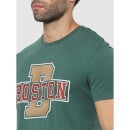 Green Typography Printed T-shirt (CEBOSTON)