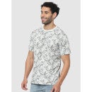 Beige Tropical Regular Fit T-Shirt (Various Sizes)