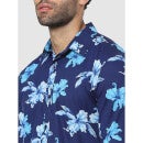 Blue Floral Slim Fit Shirt (Various Sizes)