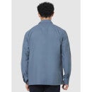 Blue Solid Relaxed Fit Classic Casual Shirt (BANYLON)