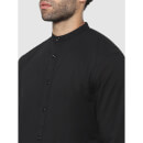 Black Classic Cotton Casual Shirt (CADOBBY)