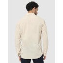 Beige Classic Cotton Casual Shirt (CAOVERDYE)