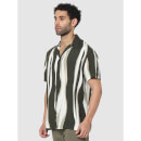 Olive Vertical-Stripes Regular Fit Shirt (Various Sizes)