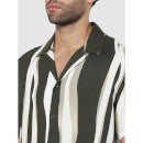 Olive Vertical-Stripes Regular Fit Shirt (Various Sizes)