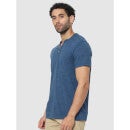 Blue Solid Regular Fit T-Shirt (Various Sizes)