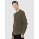 Olive Green Striped Pullover Sweater (CEROND)