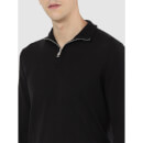 Black Pullover with Zip Detail (CELIMIN)