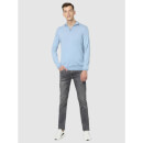 Light-Blue Solid Regular Fit Sweater (Various Sizes)