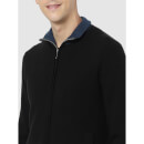 Black Solid Cardigan Sweater (CEGILLOU)