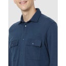 Navy Blue Regular Fit Sweatshirt (CESURCHE)