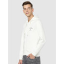 White Regular Fit Hooded Sweatshirt (CEBESTIN)