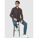 Navy Blue Striped Long Sleeves Classic Casual Shirt (CACOSTRIP)