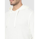 White Cotton Solid Hooded T-shirt (CEHOOD1)