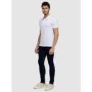 Men's White Solid Polo T-Shirts (Various Sizes)