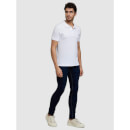 Men's White Solid Polo T-Shirts (Various Sizes)