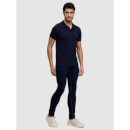 Men's Navy Blue Solid Polo T-Shirts (Various Sizes)
