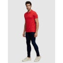 Men's Red Solid Polo T-Shirts (Various Sizes)
