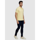 Yellow Polo Collar Slim Fit Cotton T-shirt (ECTEONE)