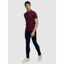 Men's Burgundy Solid Polo T-Shirts (Various Sizes)