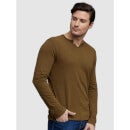 Men's Brown Solid T-Shirts (Various Sizes)