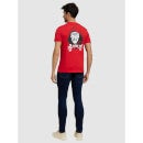Money Heist - Red Graphic Printed Cotton T-shirt (LBEMHK03)