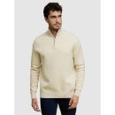 Men's Beige Solid Sweaters (Various Sizes)