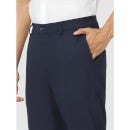 Navy Solid Regular Fit Trousers (Various Sizes)