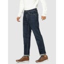 Navy Blue Low Distress Light Fade Stretchable Jeans (COBLUE15)