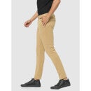 Beige Classic Regular Fit Solid Trousers (COKNIT)