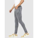 Grey Low Distress Heavy Fade Stretchable Jeans (COTWILL)