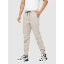 Beige Classic Regular Fit Joggers Trousers (VOYAGE)