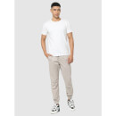 Beige Classic Regular Fit Joggers Trousers (VOYAGE)