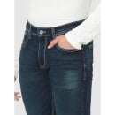 Navy Blue Jean Slim Fit Light Fade Cotton Jeans (COPEPSTL)