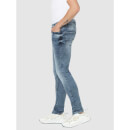 Blue Solid Slim Fit High-Rise Heavy Fade Jean (COSPYK)