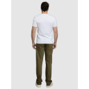 Olive Green Solid Cotton Jean Straight Fit Stretchable Jeans (VOPRY1)