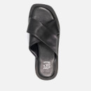 Dune Licorice Cross Front Leather Sandals - UK 3