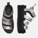 Dr. Martens Blaire Metallic Leather Platform Sandals - UK 5