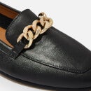 Dune Women's Goldsmith Chain-Embellished Leather Loafers - UK 3