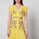 Hope & Ivy Belle Floral-Embroidered Chiffon Midi Dress