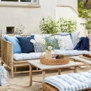 Bungalow Seat Cushion - Rimini Ocean Blue - 45 x 45cm