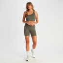 MP Women's Tempo Rib Seamless Shorts - Taupe Green
