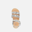 EMU Australia Kids' Steph Zebra-Print Faux Leather Sandals - UK 8 Toddler