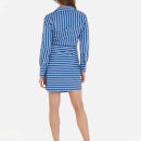 Tommy Hilfiger Co Stripe Short Wrap Cotton Shirt Dress - IT 34/UK 6