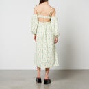 Damson Madder Edwina Floral-Print Cotton Midi Dress - UK 6