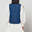 Damson Madder Quilted Cotton-Chambray Vest