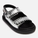 ALOHAS Women's Barrel Embroidered Leather Sandals - UK 3.5