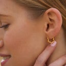 Estella Bartlett Flat Wave Gold-Tone Hoop Earrings