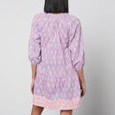 SZ Blockprints Paisley-Print Cotton-Gauze Dress - S
